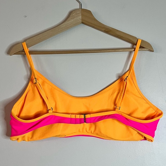 U.S. Polo Assn. Neon Pink & Orange Sports Bra Bikini Top XL - Picture 10 of 16